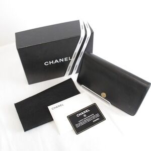 CHANEL Black Leather Wallet